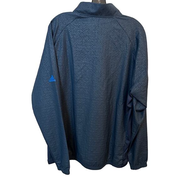 Adidas HA9118 DEBOSSED QUARTER-ZIP PULLOVER Windbreaker Mens XL - Picture 2 of 5